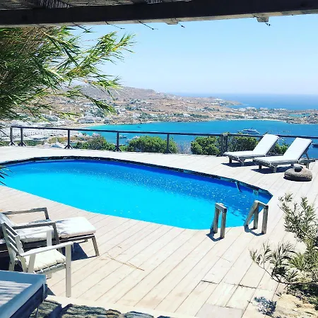 Вилла Amazing Sea View, Mykonos Cycladic Villa, Priv Pool *