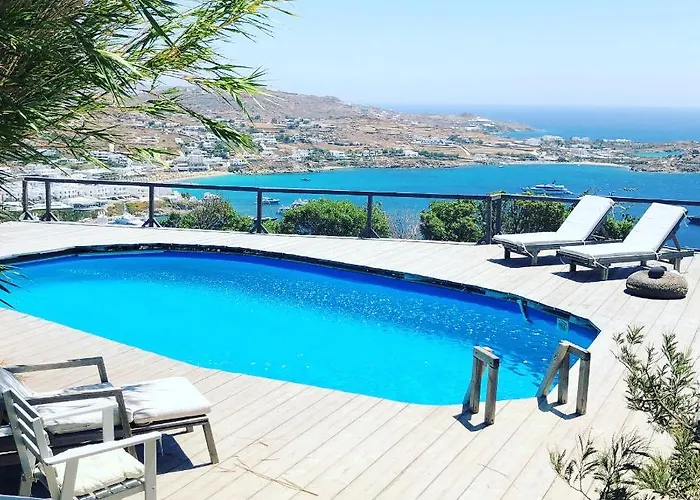 Willa Amazing Sea View, Mykonos Cycladic Villa, Priv Pool *